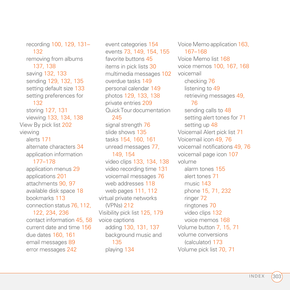 Palm 680 User Manual | Page 309 / 312
