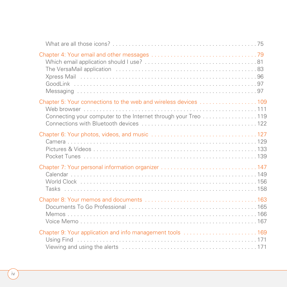 Palm 680 User Manual | Page 4 / 312