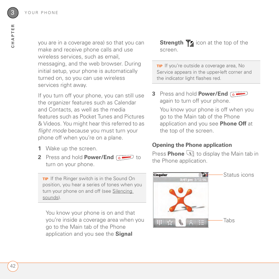 Opening the phone application | Palm 680 User Manual | Page 48 / 312
