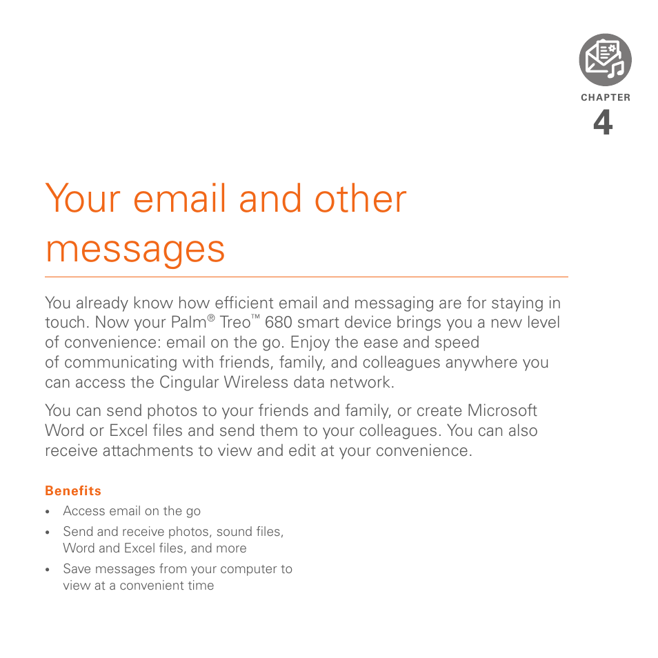 Your email and other messages | Palm 680 User Manual | Page 85 / 312