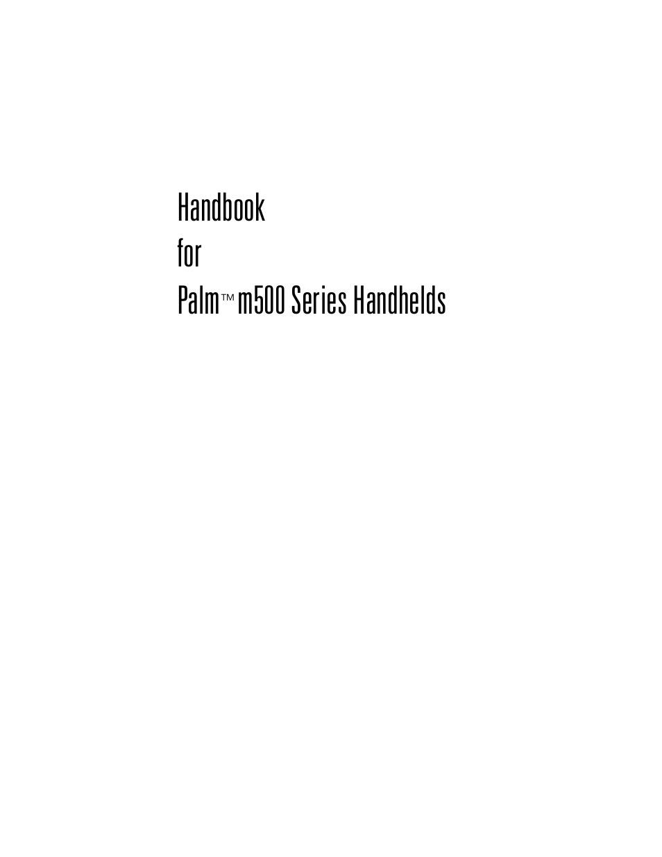 Palm Handhelds m500 User Manual | 286 pages