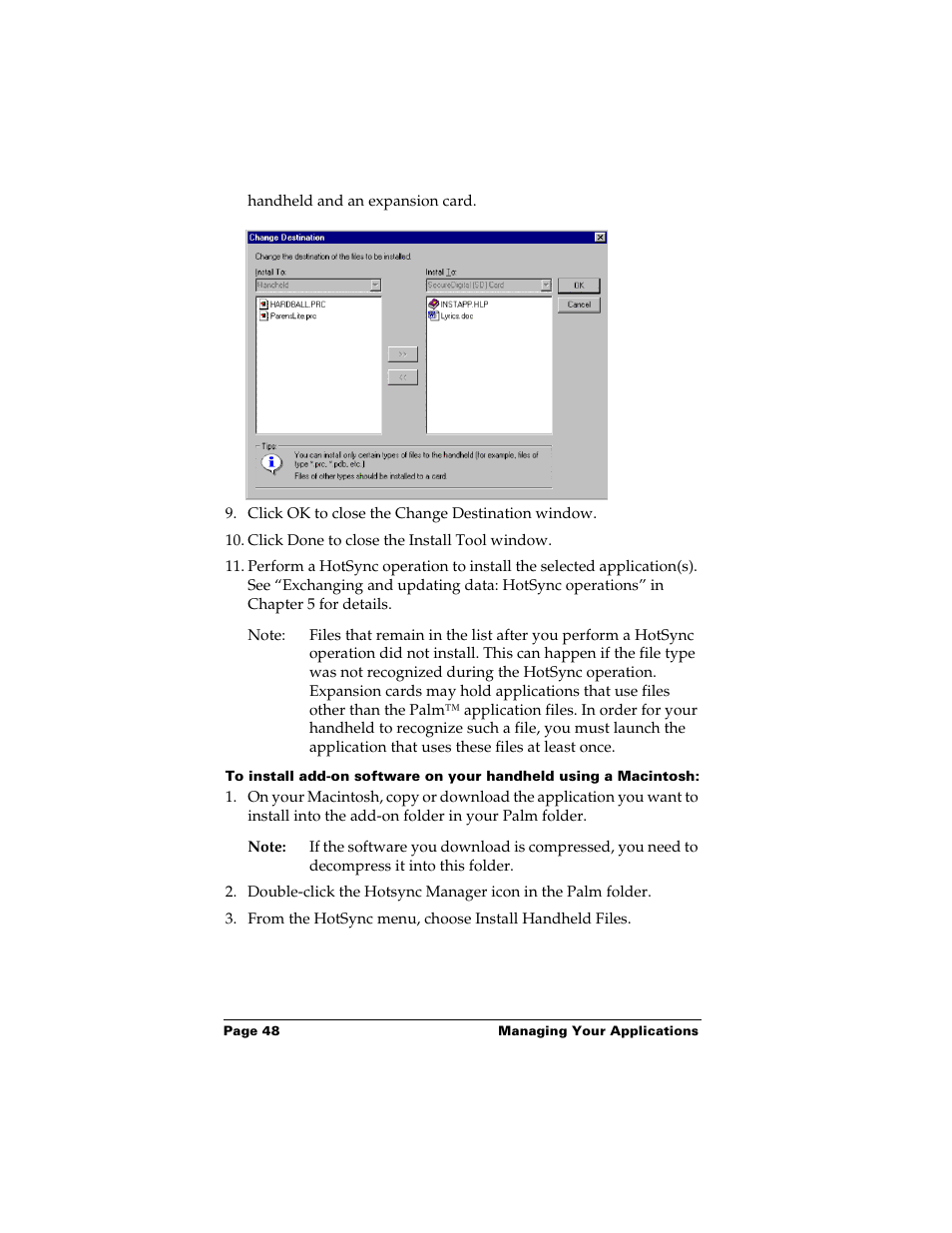 Palm Handhelds m500 User Manual | Page 58 / 286