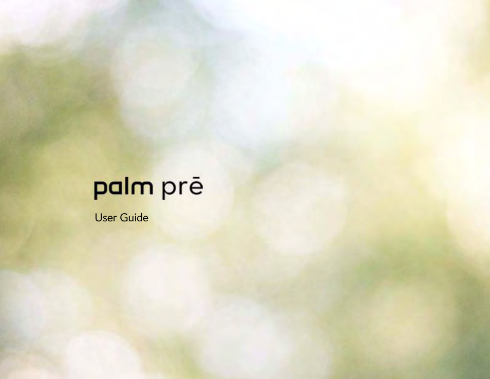 Palm Pre P100EWW User Manual | 204 pages