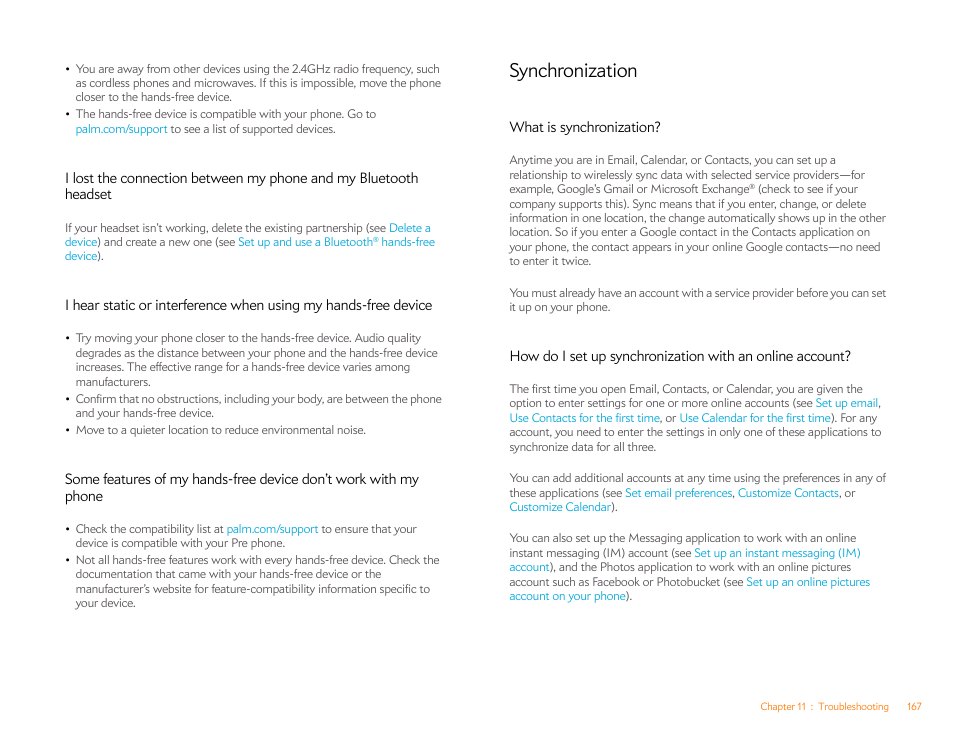 Synchronization, What is synchronization | Palm Pre P100EWW User Manual | Page 167 / 204