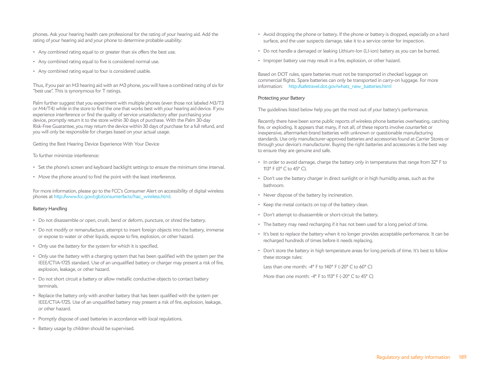 Palm Pre P100EWW User Manual | Page 189 / 204