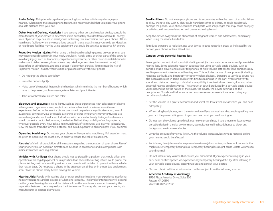 Palm Pre P100EWW User Manual | Page 191 / 204