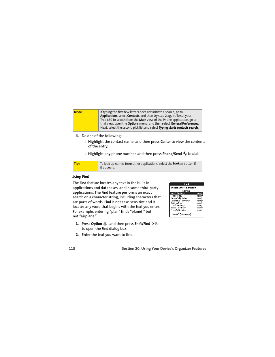 Palm 650 User Manual | Page 130 / 388