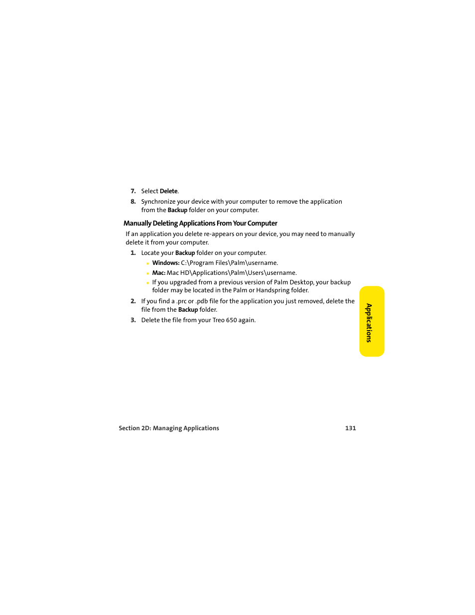 Palm 650 User Manual | Page 143 / 388