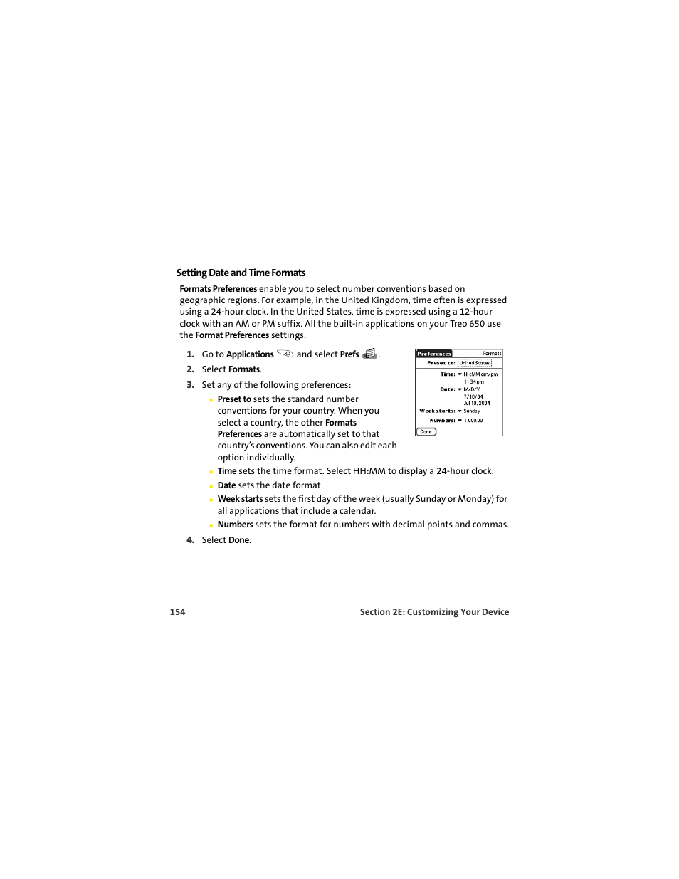 Palm 650 User Manual | Page 166 / 388