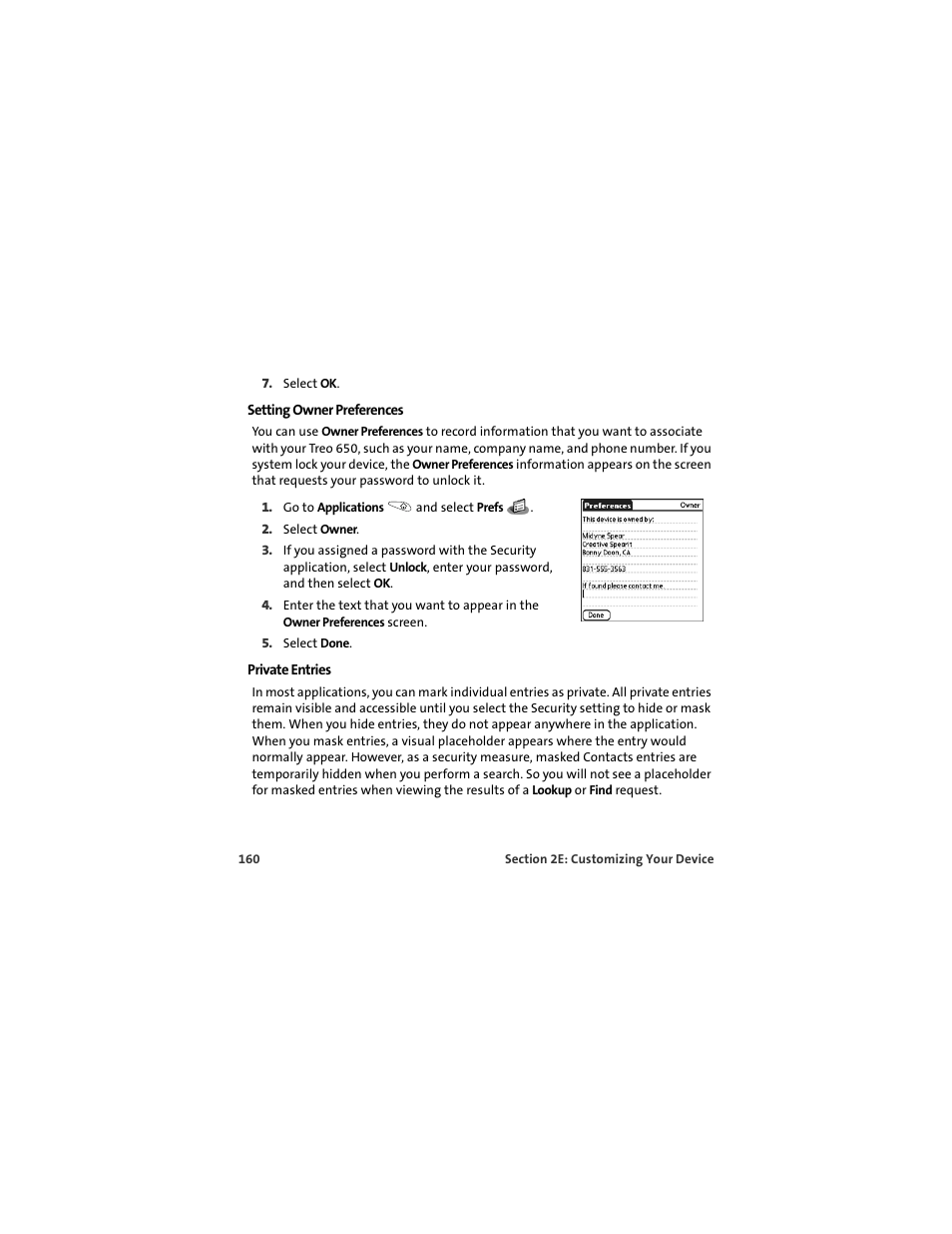 Palm 650 User Manual | Page 172 / 388