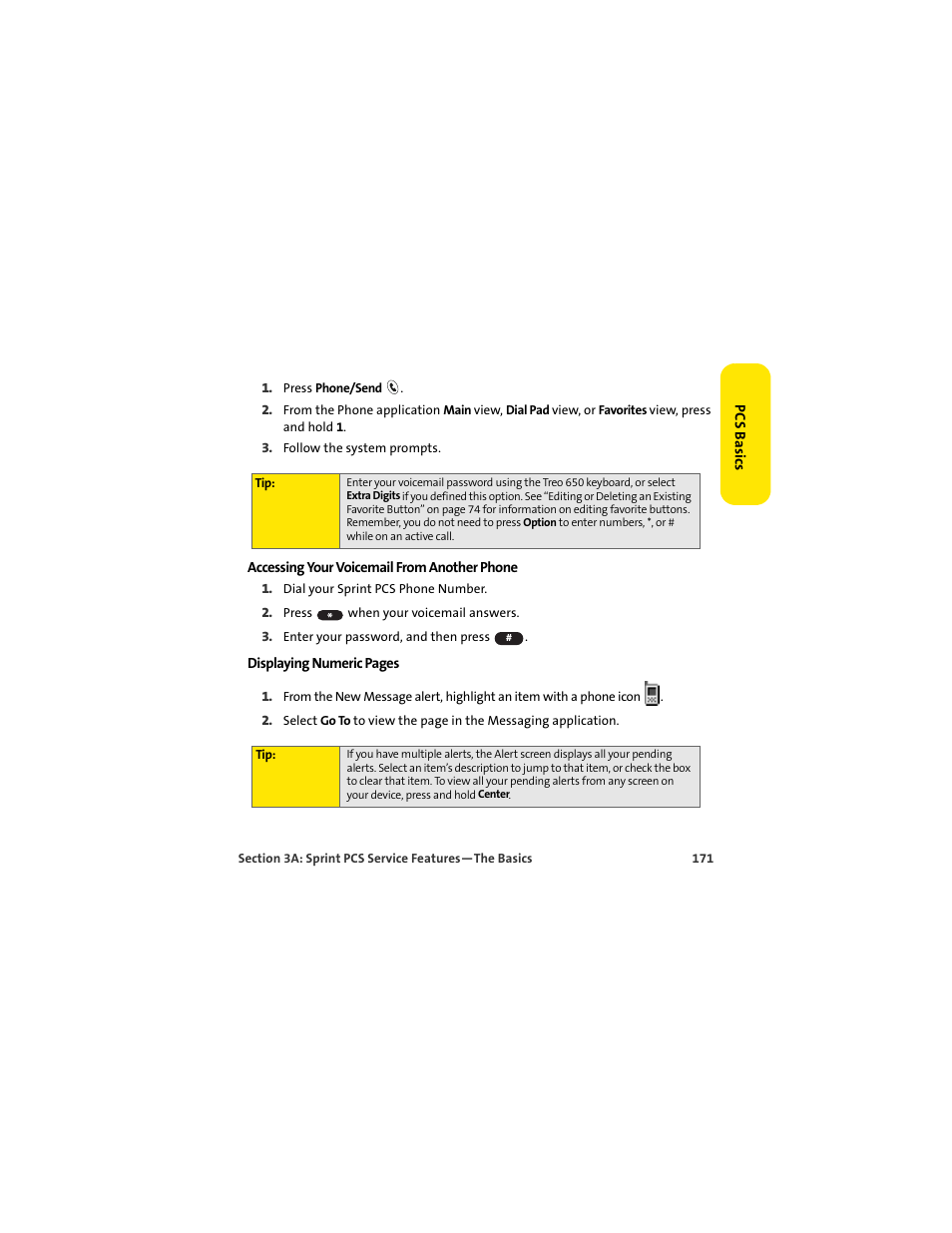 Palm 650 User Manual | Page 183 / 388