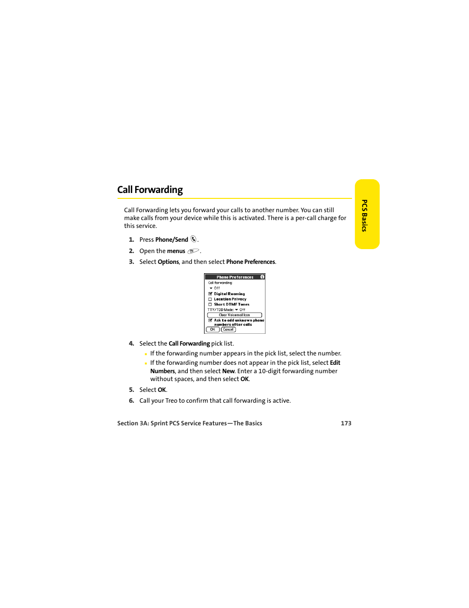 Call forwarding | Palm 650 User Manual | Page 185 / 388