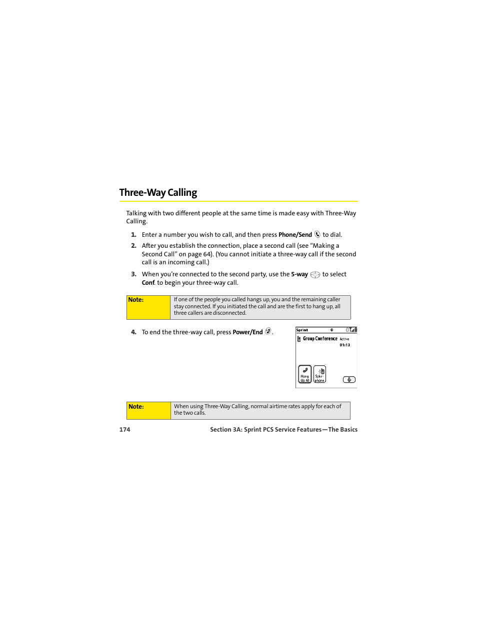 Three-way calling | Palm 650 User Manual | Page 186 / 388
