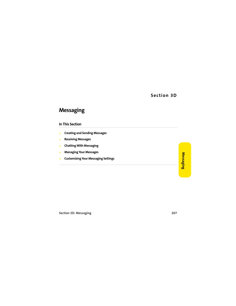 Section 3d messaging, 3d. messaging, Messaging | Palm 650 User Manual | Page 219 / 388