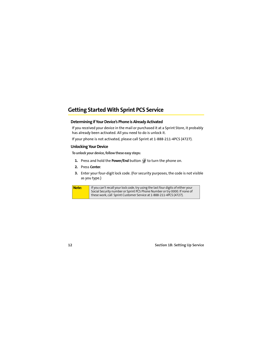Getting started with sprint pcs service | Palm 650 User Manual | Page 24 / 388