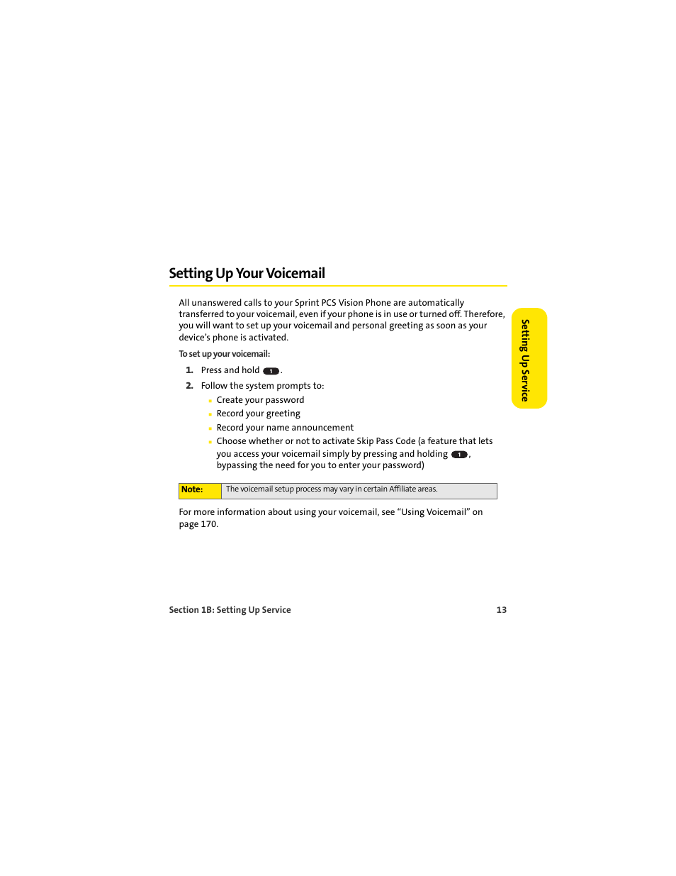 Setting up your voicemail | Palm 650 User Manual | Page 25 / 388