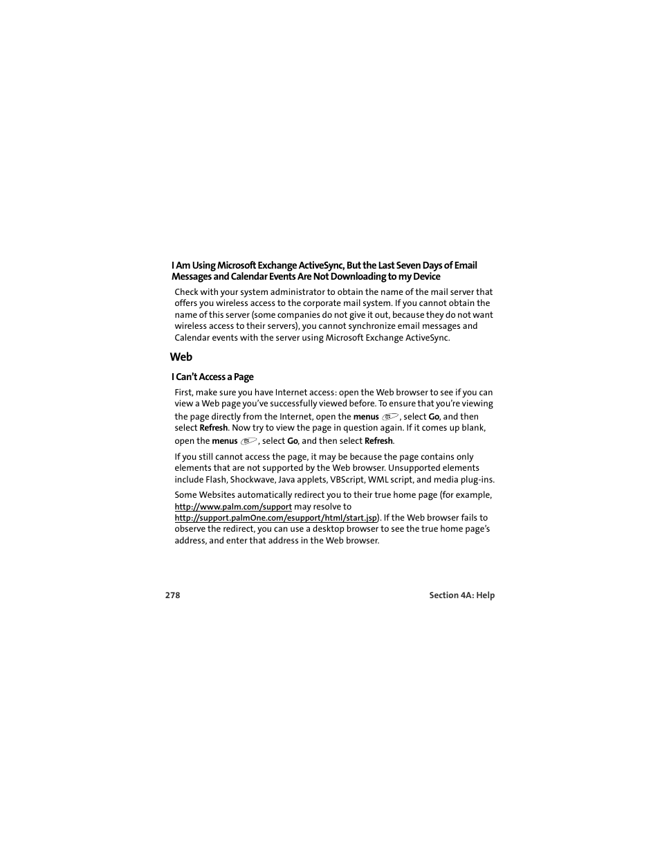 Palm 650 User Manual | Page 290 / 388