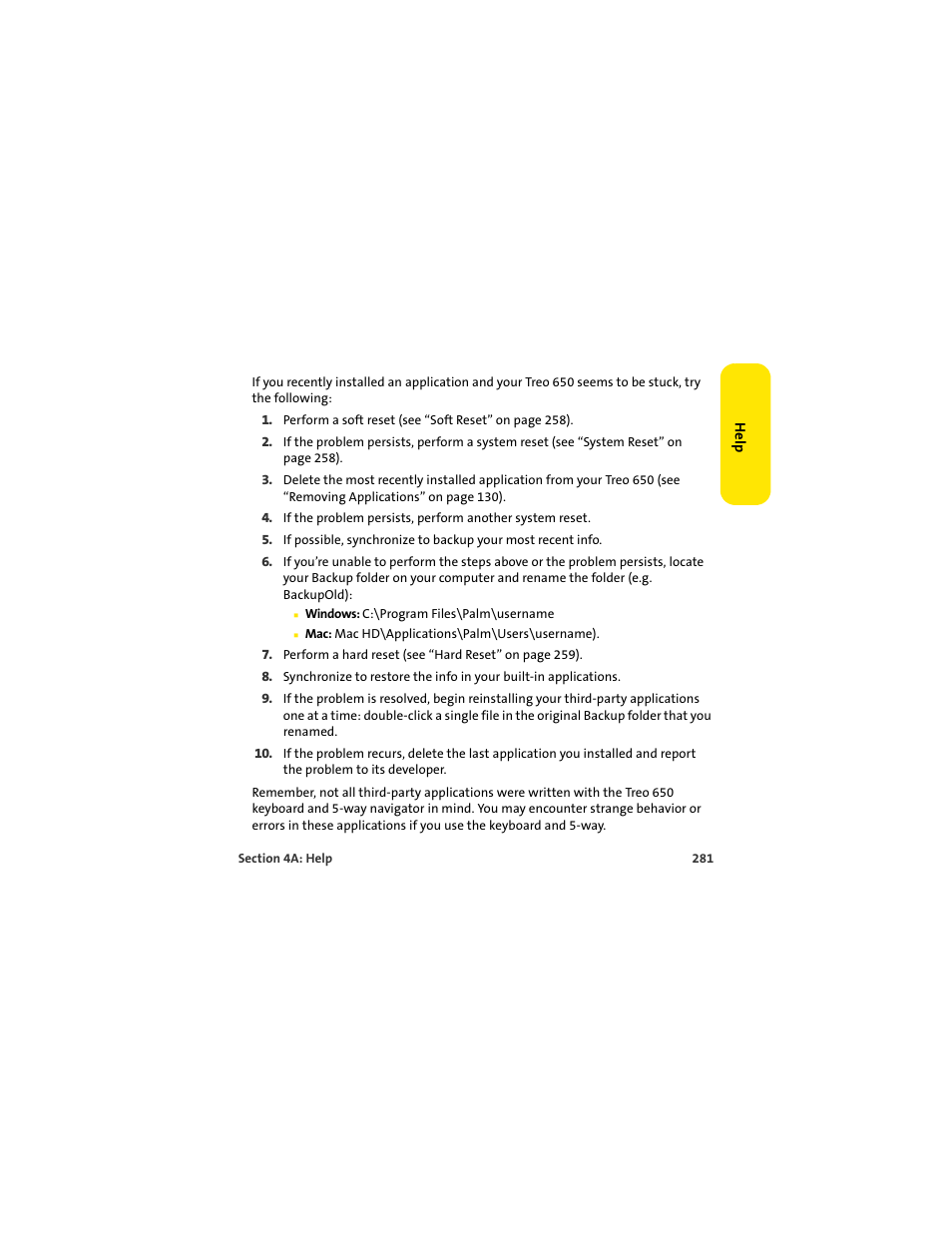 Palm 650 User Manual | Page 293 / 388