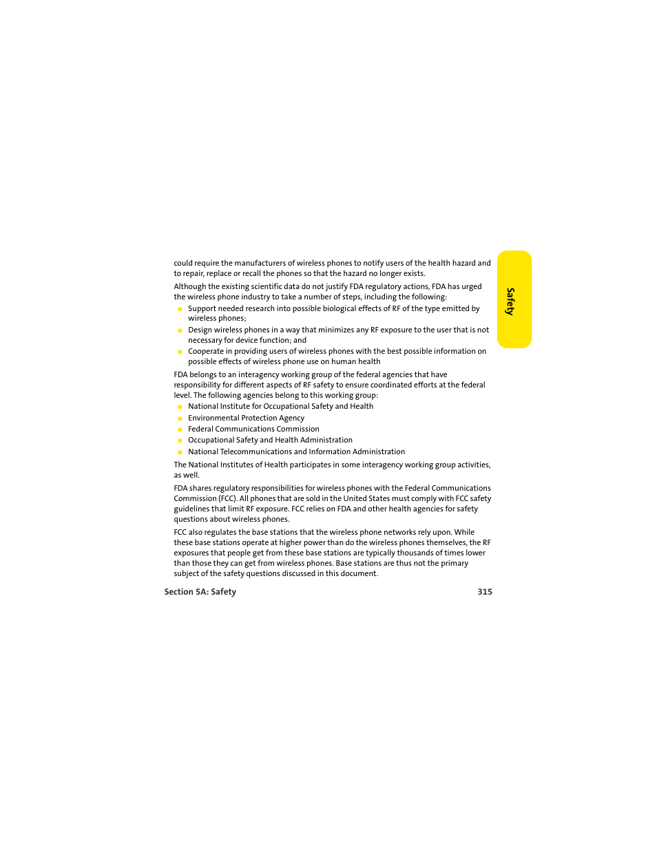 Saf e ty | Palm 650 User Manual | Page 327 / 388