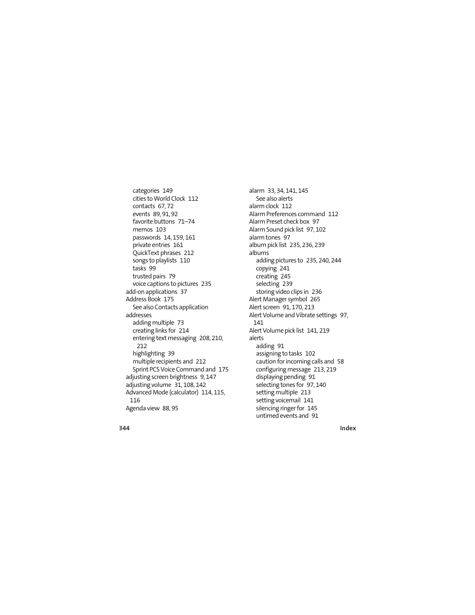 Palm 650 User Manual | Page 356 / 388