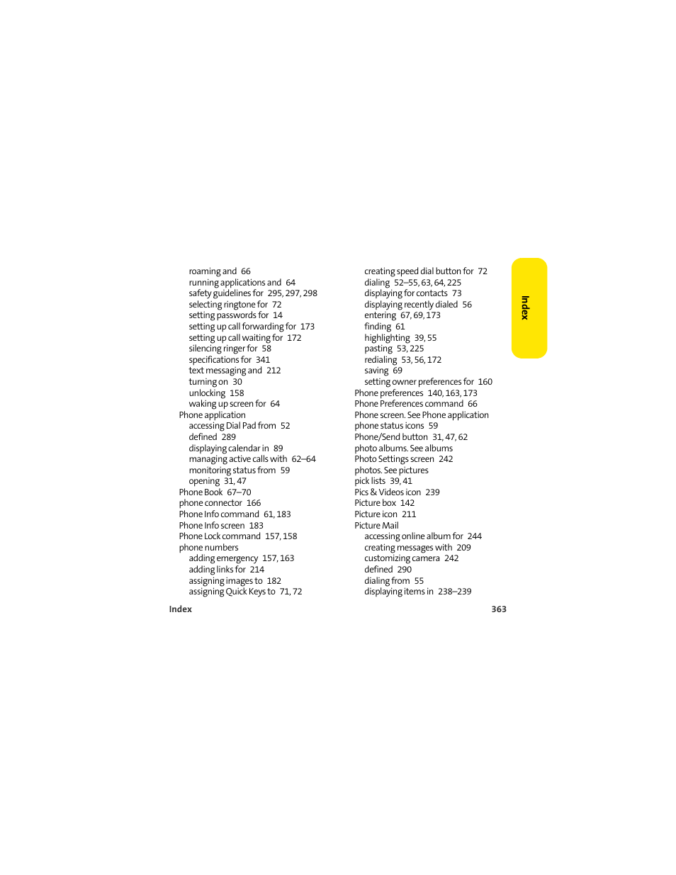 Palm 650 User Manual | Page 375 / 388