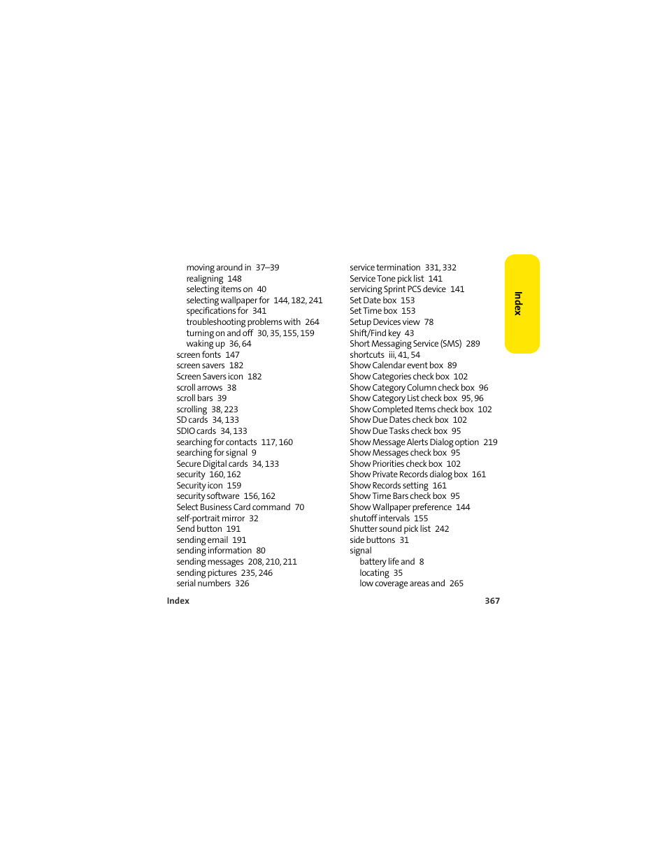 Palm 650 User Manual | Page 379 / 388