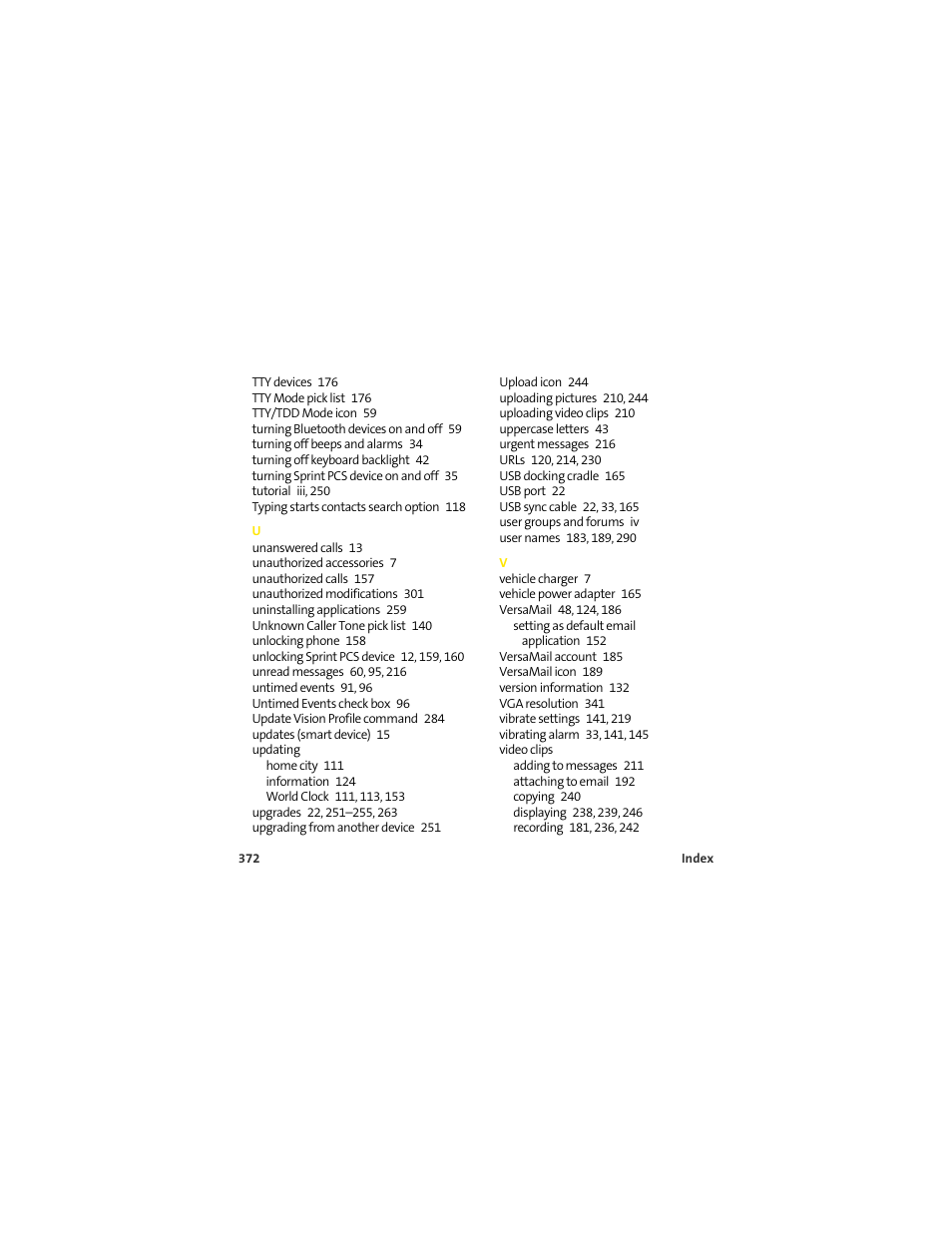Palm 650 User Manual | Page 384 / 388