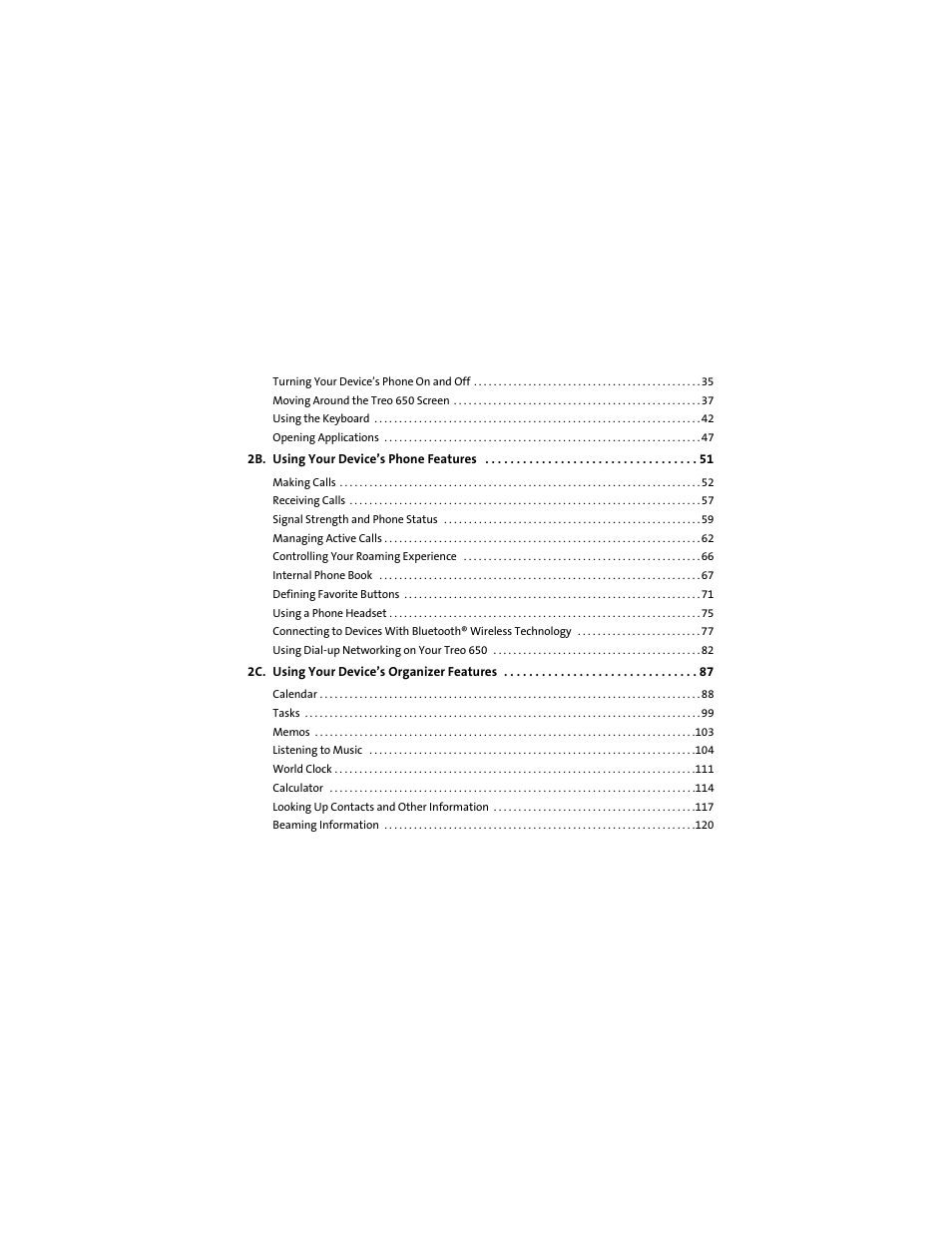 Palm 650 User Manual | Page 4 / 388