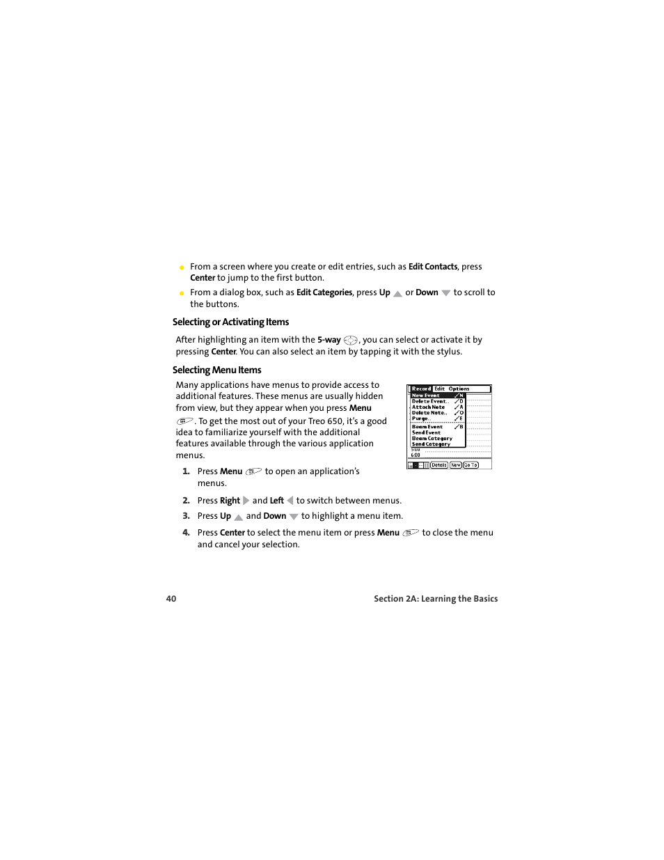 Palm 650 User Manual | Page 52 / 388