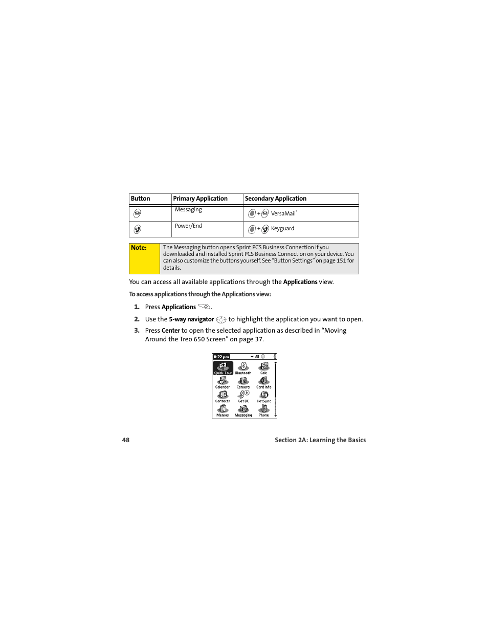 Palm 650 User Manual | Page 60 / 388