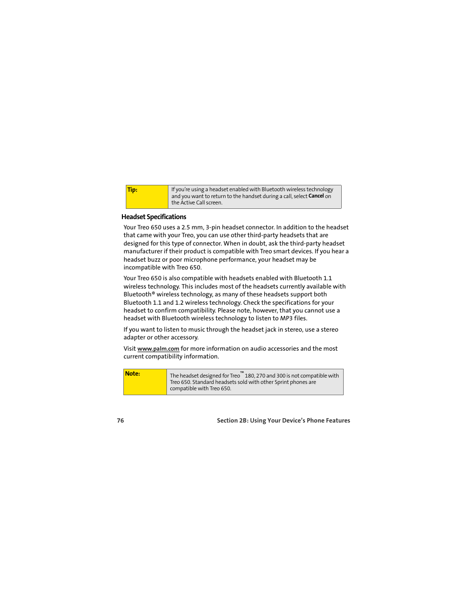 Palm 650 User Manual | Page 88 / 388