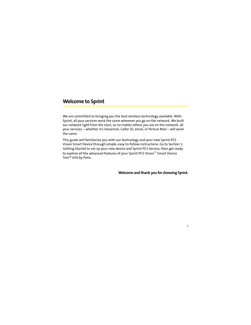 Welcome to sprint | Palm 650 User Manual | Page 9 / 388