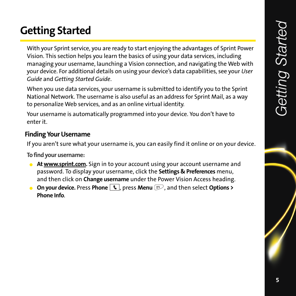 Getting started, Getting star te d | Palm Smart Phone User Manual | Page 7 / 22