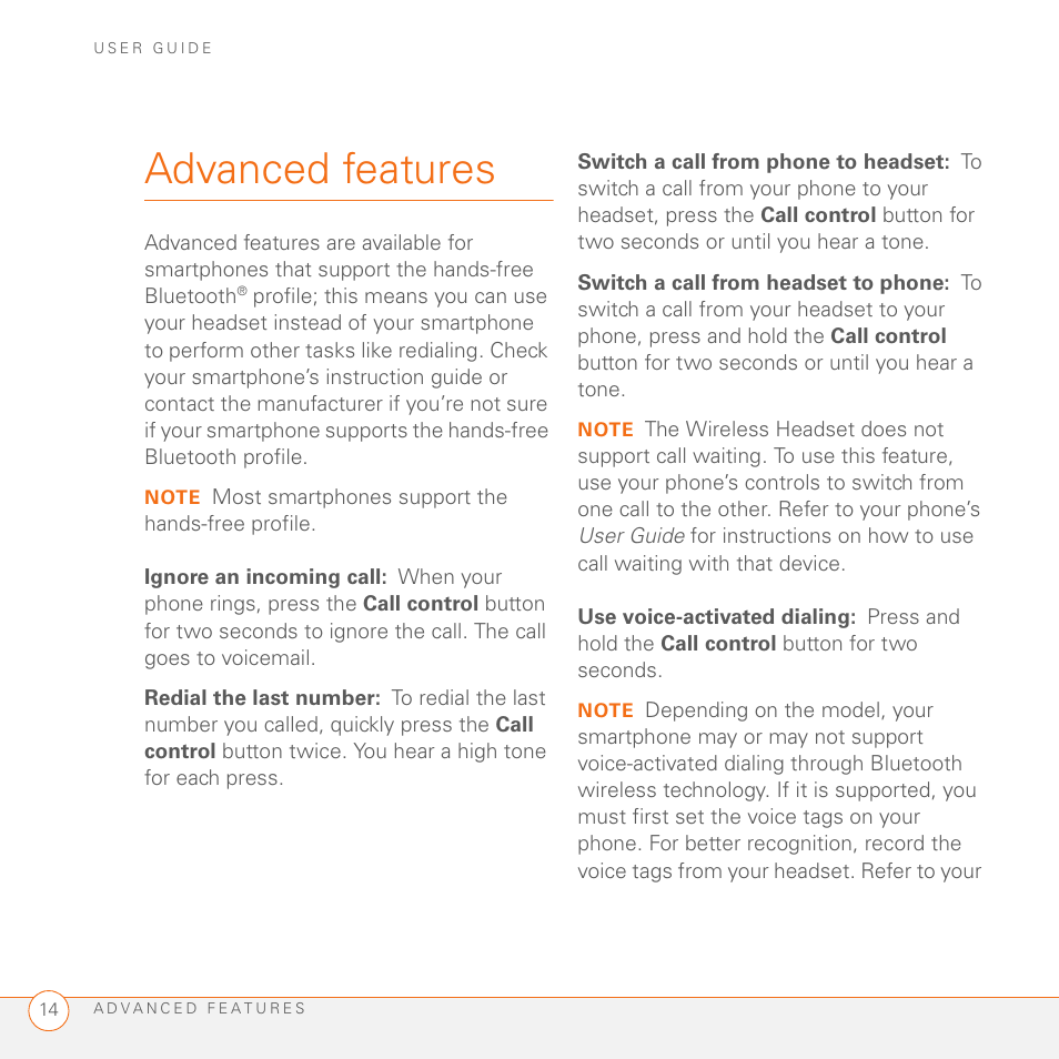 Advanced features, D dialing in advanced features | Palm Series 3 User Manual | Page 18 / 28