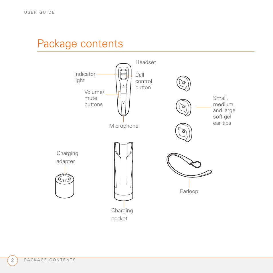 Package contents | Palm Series 3 User Manual | Page 6 / 28