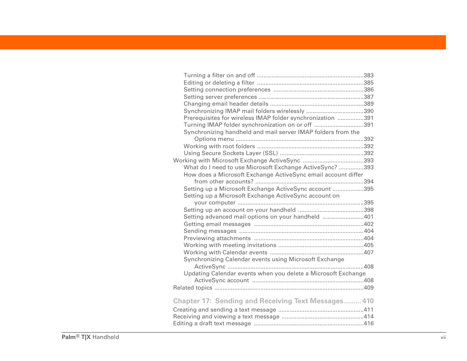 Palm TX User Manual | Page 12 / 690