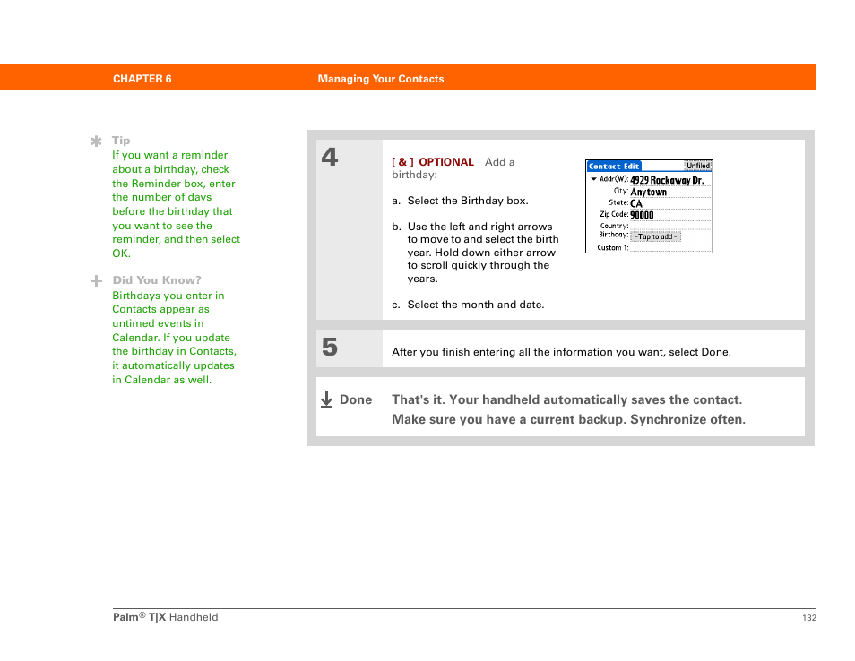 Palm TX User Manual | Page 154 / 690