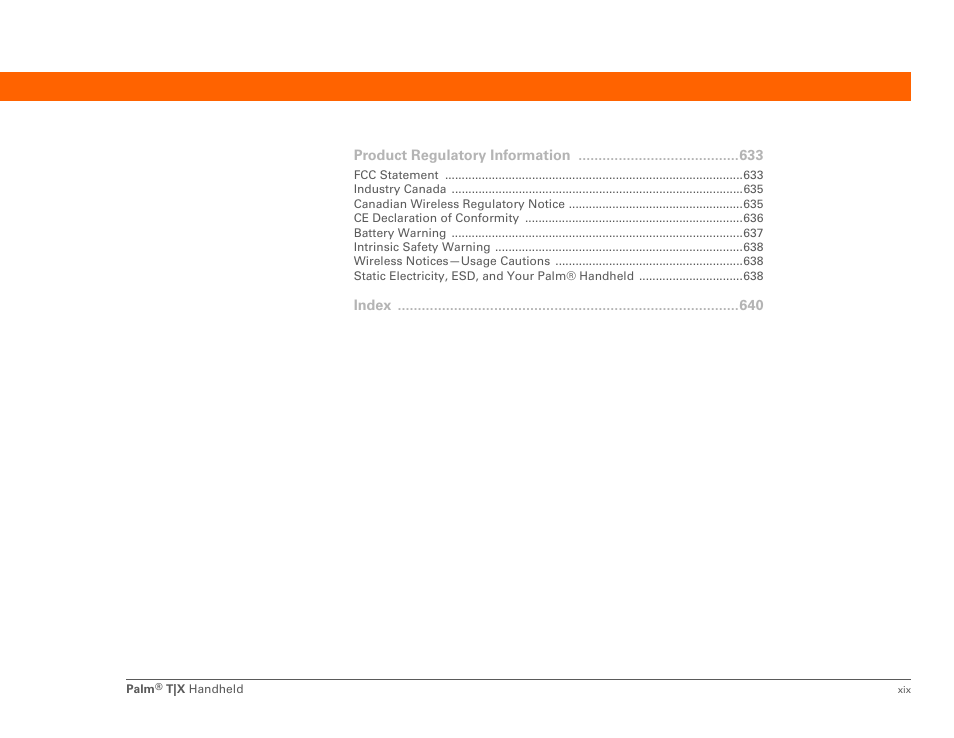 Palm TX User Manual | Page 19 / 690