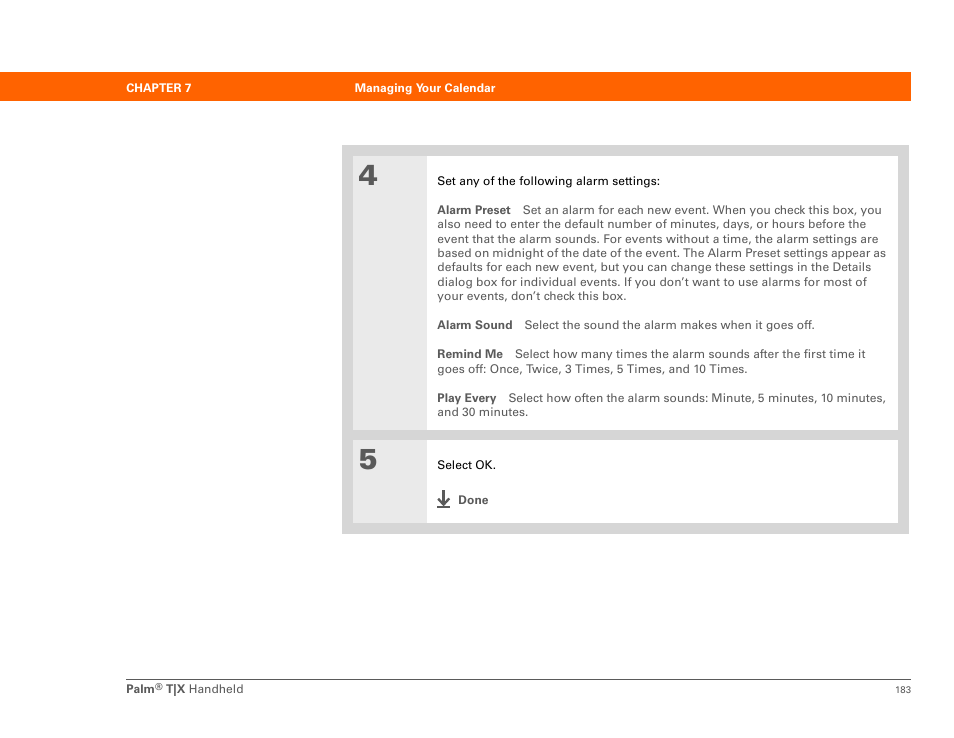 Palm TX User Manual | Page 205 / 690