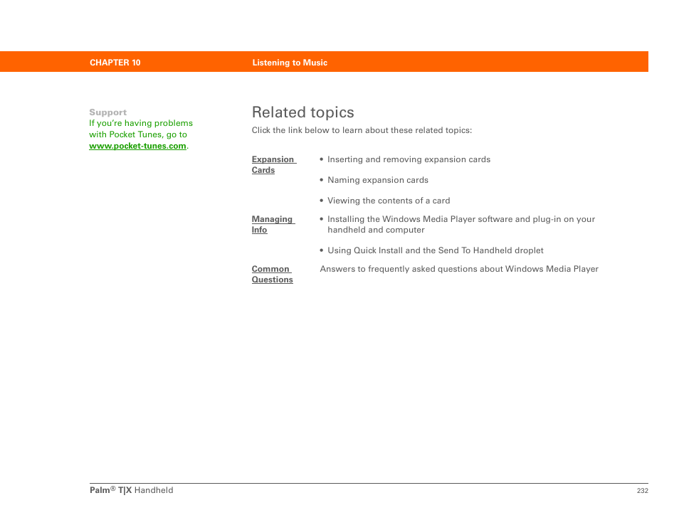 Related topics | Palm TX User Manual | Page 254 / 690