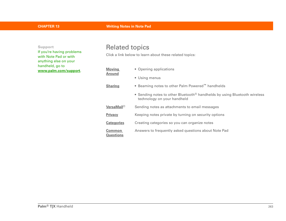 Related topics | Palm TX User Manual | Page 285 / 690