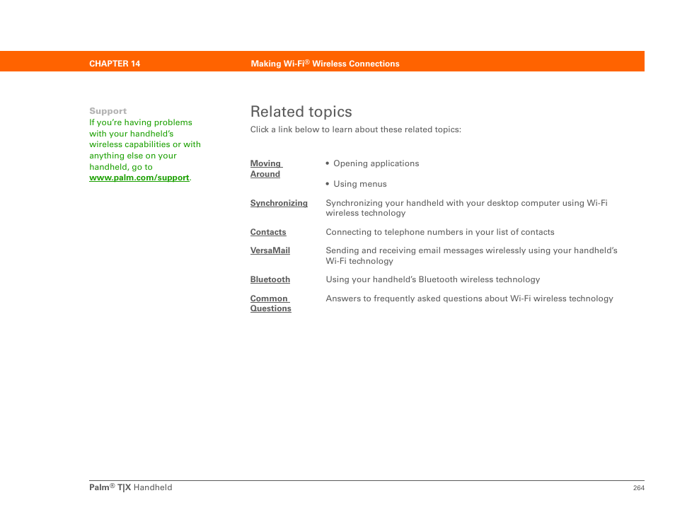 Related topics | Palm TX User Manual | Page 307 / 690