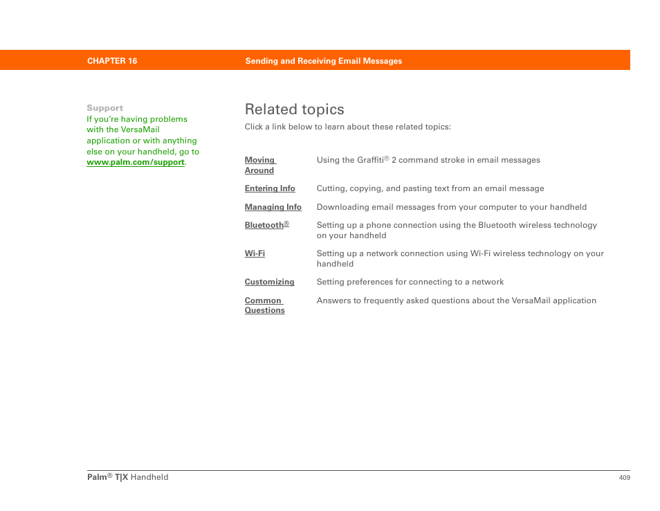Related topics | Palm TX User Manual | Page 431 / 690
