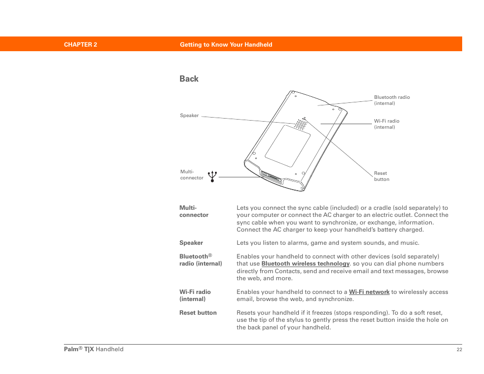 Back | Palm TX User Manual | Page 44 / 690