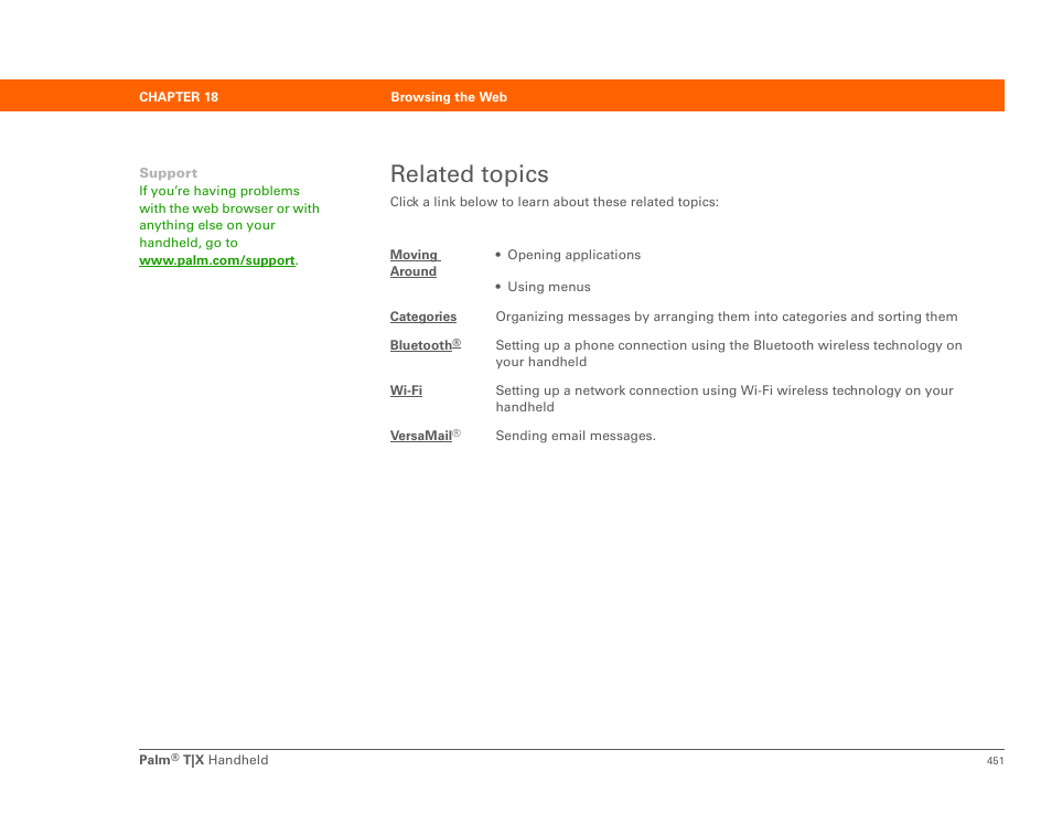Related topics | Palm TX User Manual | Page 473 / 690