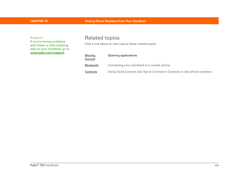 Related topics | Palm TX User Manual | Page 481 / 690