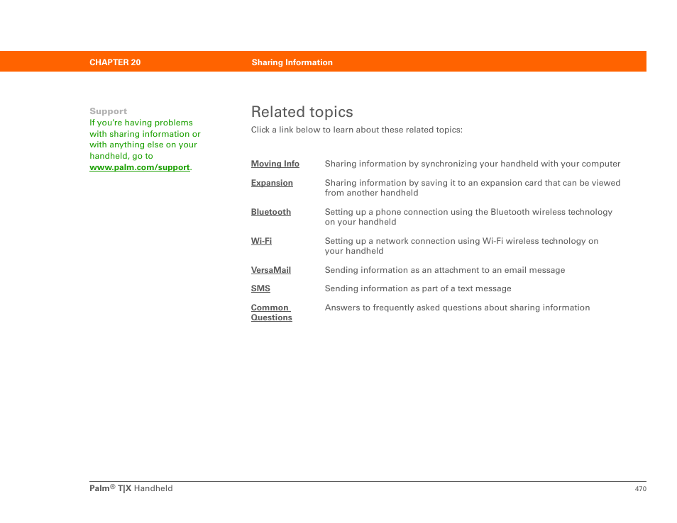 Related topics | Palm TX User Manual | Page 492 / 690