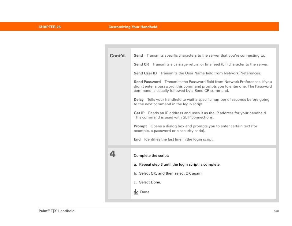 Cont’d | Palm TX User Manual | Page 600 / 690