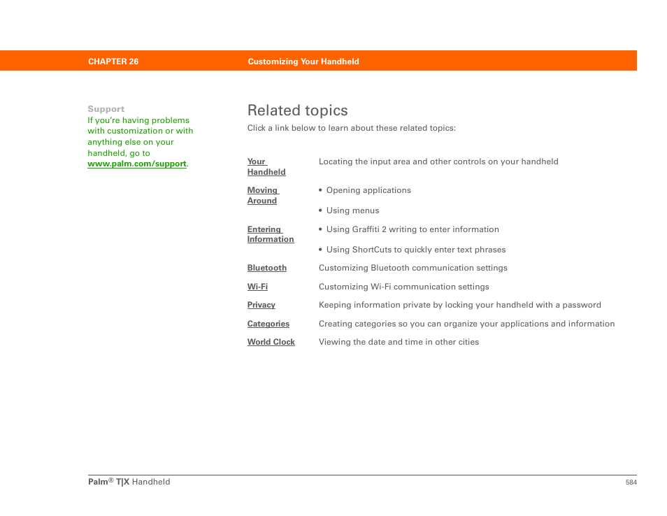 Related topics | Palm TX User Manual | Page 606 / 690