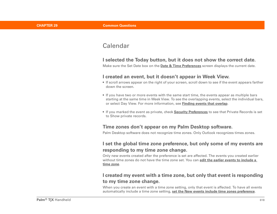 Calendar | Palm TX User Manual | Page 640 / 690